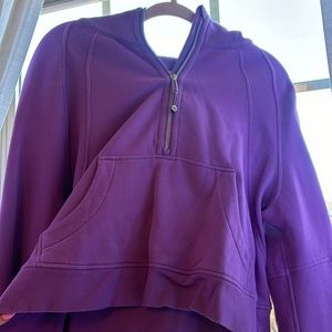 Lululemon half zip scuba moonlight magenta